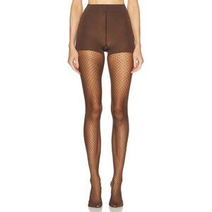 Wolford Control Dots Tights in Umber Small Womens Nylons Pantyhose